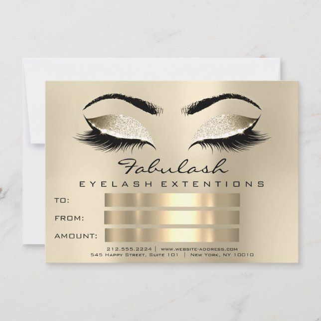 Lazas Certificado de Artista de maquillaje Regalo  (Anverso)