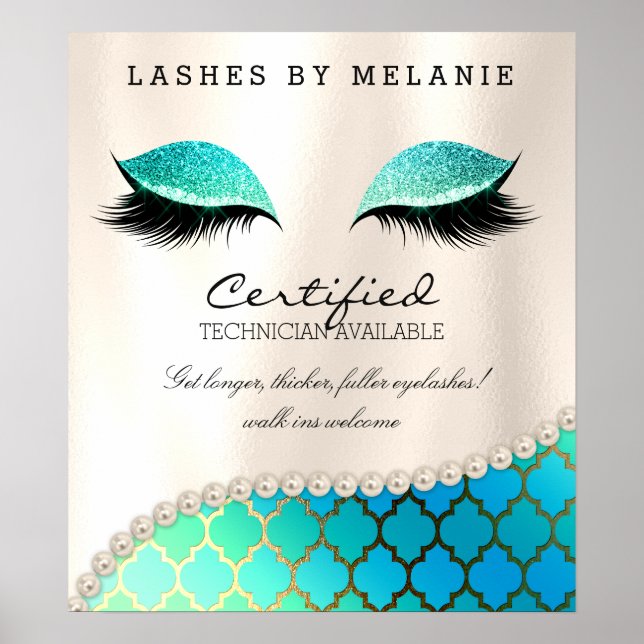 Lazas Eyelash Makeup Bonitos Posters Ojos Marroquí (Frente)