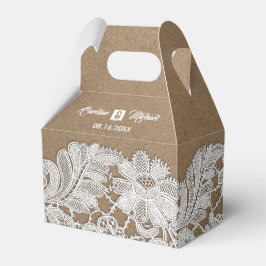 Lazo blanco | Cajas de favor de bodas de papel Kra