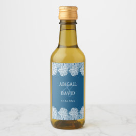 Lazo blanco en Mini Boda azul