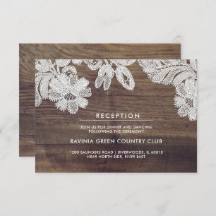 Lazo blanco   Tarjeta de recepción de bodas de mad