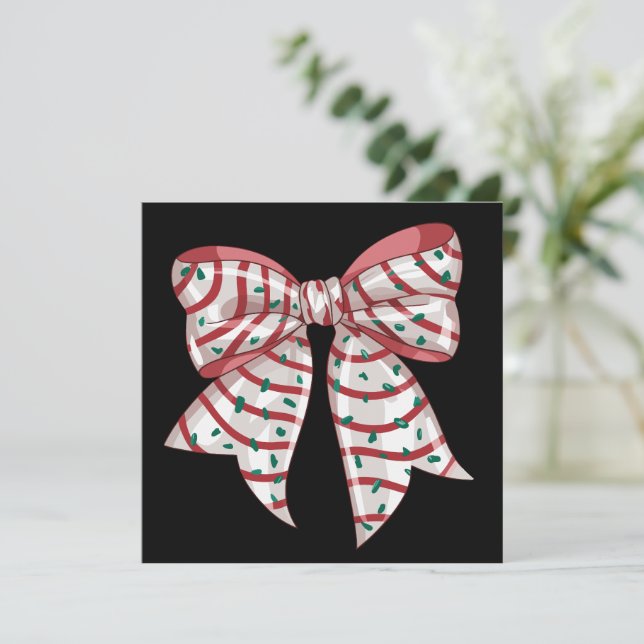 Lazo Coquette Retro Navidad Árbol de Caramelo de N (Anverso de pie)
