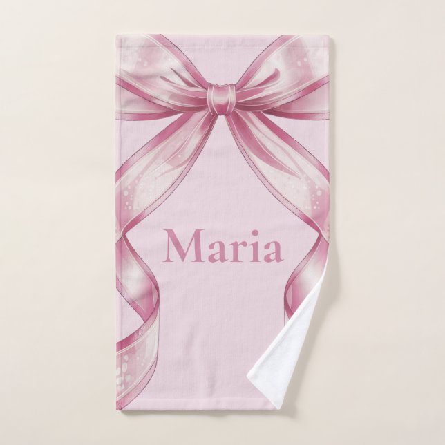 Lazo Coquette Rosa Sparkle 1º (Toalla de mano)