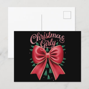Lazo de árbol de Navidad estética femenina vacacio