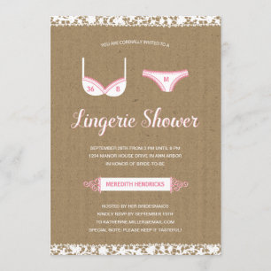 Lazo de Bonito Invitación a ducha de novia de len