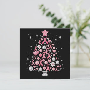 Lazo de Cáncer de Mama Árbol de Navidad Copos de N