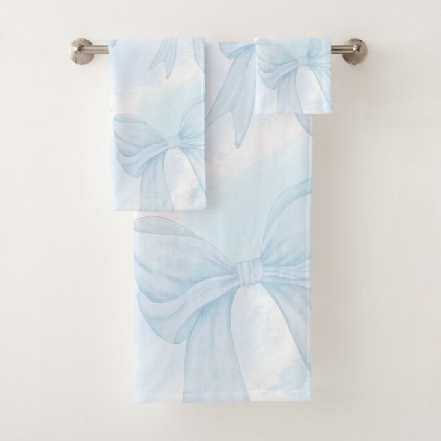 Lazo de cinta azul claro Coquette (In situ)