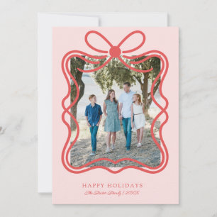 Lazo de cinta Navidad vacaciones Foto de familia m