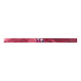 Lazo De Raso 1.5in satin Ribbon flower petal print