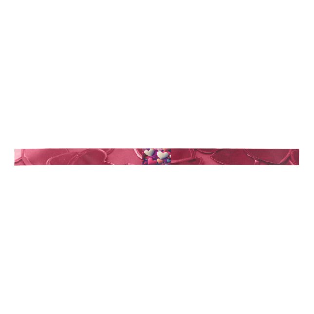 Lazo De Raso 1.5in satin Ribbon flower petal print (Anverso)