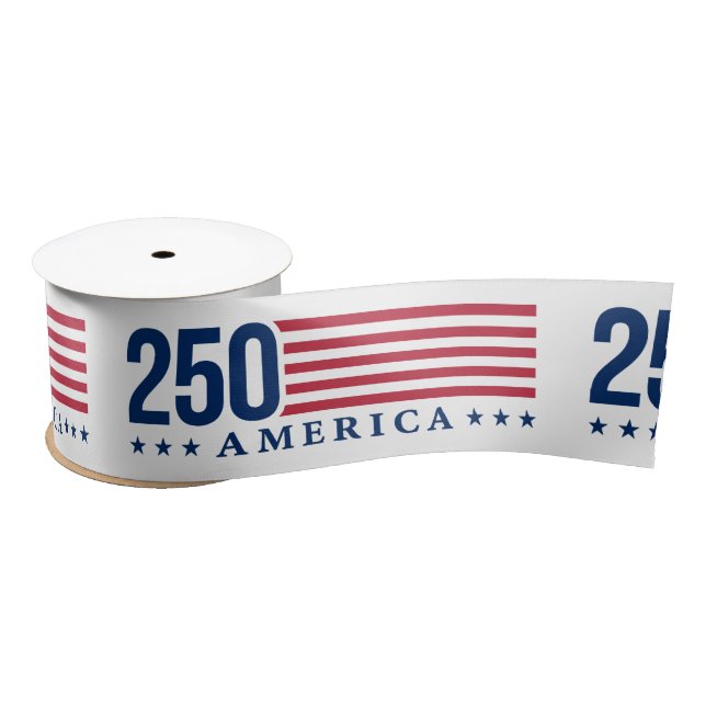 Lazo De Raso 250 Years of American Independence Patriotic  (Carrete)