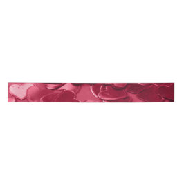 Lazo De Raso 3in satin ribbon, pink heart confetti print