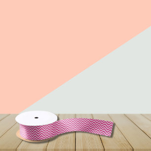 Lazo De Raso 50 y fabulosos 50 años Chevrons rosados y blancos