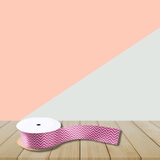 Lazo De Raso 50 y fabulosos 50 años Chevrons rosados y blancos (Subido por el creador)