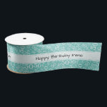 Lazo De Raso 50th "Happy Birthday" Random Number Pattern Teal<br><div class="desc">Use the text template supplied to personalize the text or remove it. This cool design is a teal and white random number pattern with 50 repeated in varied sizes and angles in an all-over print. There is a white banner down the center with the text, "Happy Birthday, " and your...</div>