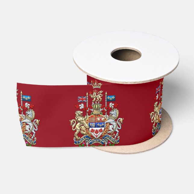 Lazo De Raso [510] Escudo de armas del Canadá [3D] (Carrete)