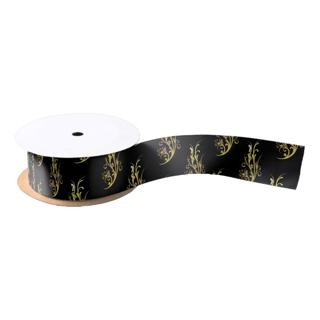 Lazo De Raso Abstract Luxury Faux Gold Flower (Carrete)