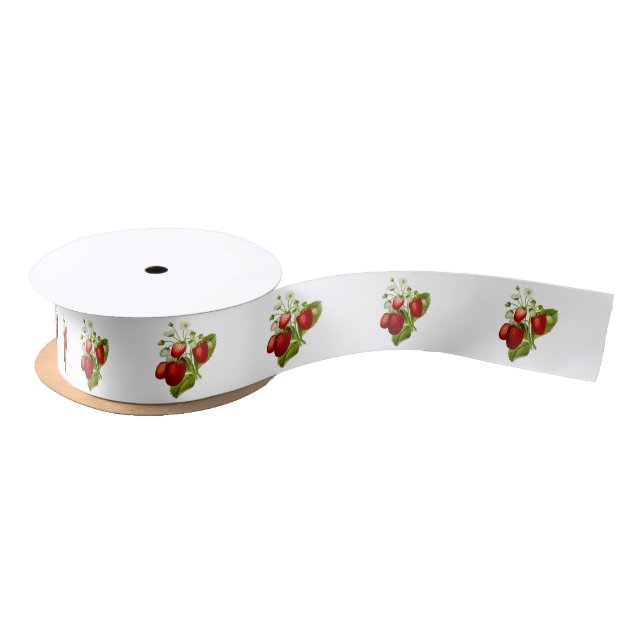 Lazo De Raso Acondicionamiento de fresa de Personalizable lindo (Carrete)