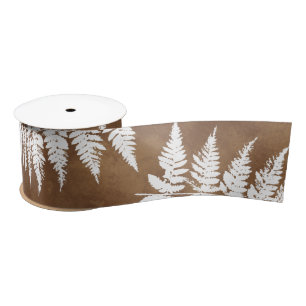 Lazo De Raso Acuarela Rustica Fern Botánica