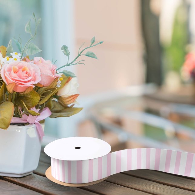 Lazo De Raso Adorable Baby Shower rayado rosado (Subido por el creador)