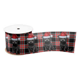 Lazo De Raso Affenpinscher Holiday Plaid Funny Dog Navidades