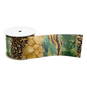 Lazo De Raso Ágata de la selva Patrón de textura Wild Glam