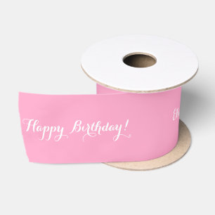 Lazo De Raso Ajuste elegante de regalo color blanco rosado y s