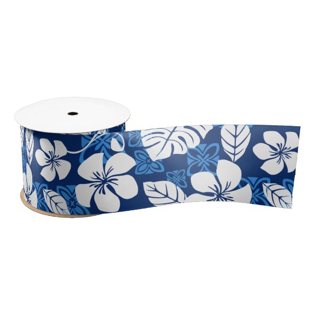 LAZO DE RASO ALOHA FRIDAY (AZUL) SATIN RIBBON (Carrete)