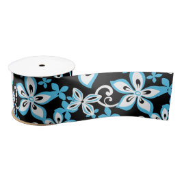 LAZO DE RASO ALOHA HAWAII (NEGRO/AZUL) SATIN RIBBON