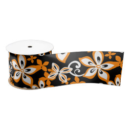 LAZO DE RASO ALOHA HAWAII (NEGRO/NARANJA) SATIN RIBBON