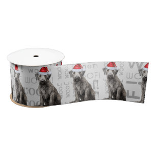 Lazo De Raso Amante Divertido de Perros Lindo Lobo de Navidad