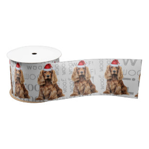 Lazo De Raso Amante Divertido del Cocker Spaniel Perro Navidad