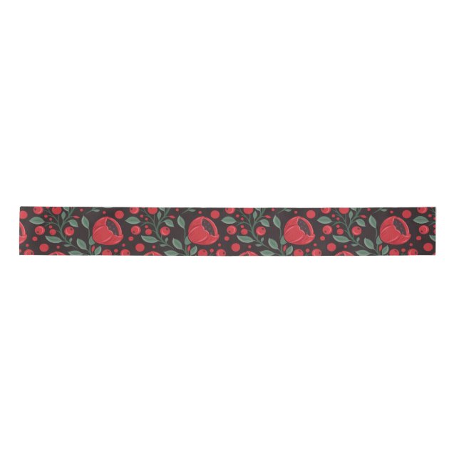 Lazo De Raso Amapolas rojas (Anverso)