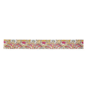 Lazo De Raso Amarillo rosa vintage Corncockle de William Morris