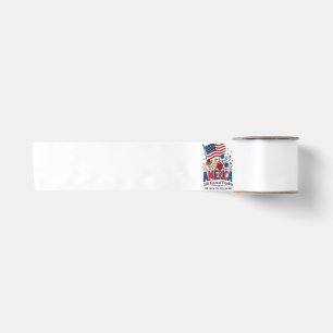 Lazo De Raso América 250 Años de Libertad Bandera Floral