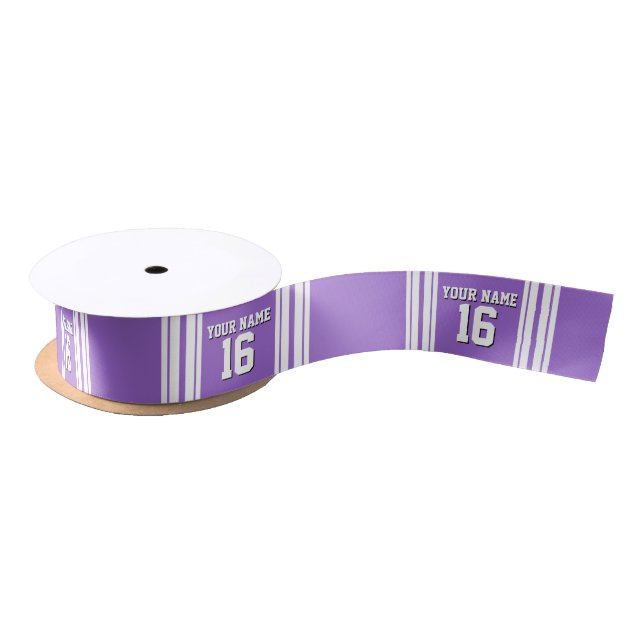Lazo De Raso Amethyst Purple Wht Team Jersey Personalizado Nomb (Carrete)