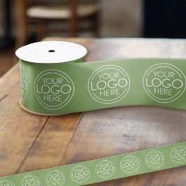 Lazo De Raso Añadir logotipo para marca comercial verde