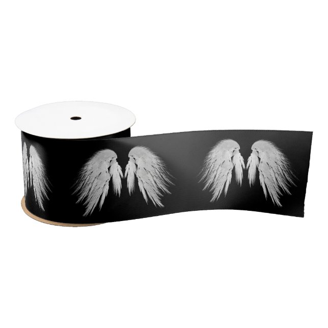Lazo De Raso ANGEL WINGS Personalizable negro (Carrete)