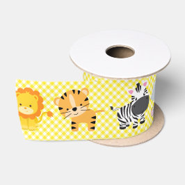 Lazo De Raso Animales salvajes Safari y Gingham