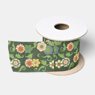Lazo De Raso Antiguo patrón chino de cloisonné: jade verde