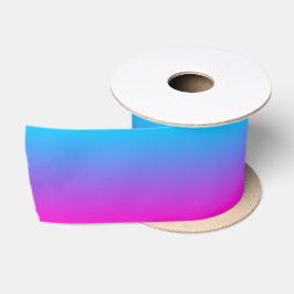 Lazo De Raso Aqua Azul y Ombre Rosa Neon