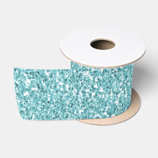 Lazo De Raso Aqua Glitz Purpurina     (Carrete)