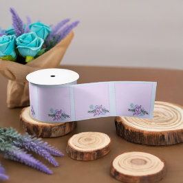 Lazo De Raso Aqua Peacock y Rosas