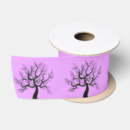 Lazo De Raso Árbol de cinta satinado morado de color Personaliz