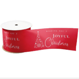 Lazo De Raso Árbol navideño rojo festivo