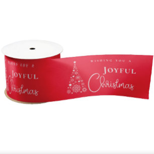 Lazo De Raso Árbol navideño rojo festivo