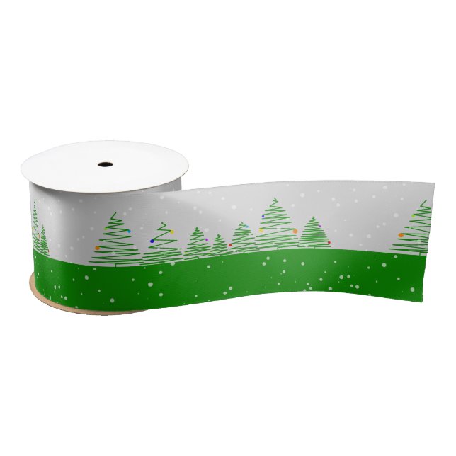 Lazo De Raso Árboles de Navidad (Carrete)