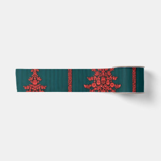 Lazo De Raso Árboles de Navidad de Cristal Verde Azul y Rojo