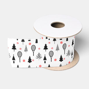Lazo De Raso 🎄 árboles de Navidad y raquetas de tenis 🎾