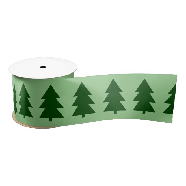 Lazo De Raso Árboles verdes de Navidad (Carrete)